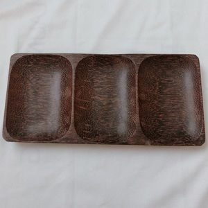 Coconut shell plate. Balinese plate